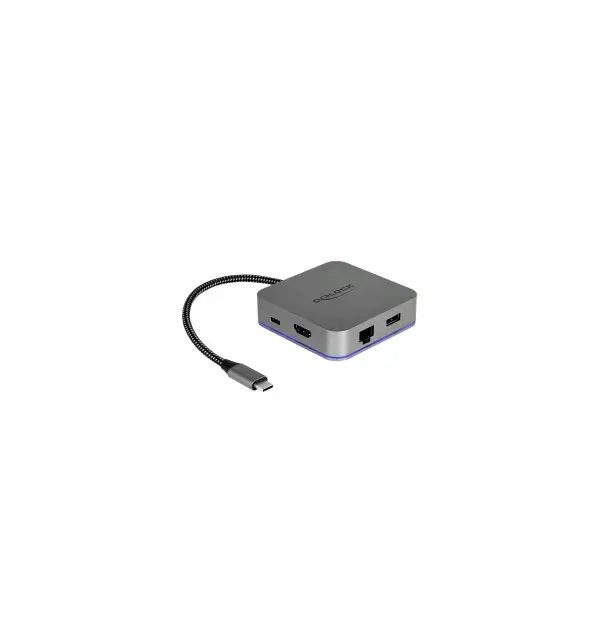 Docking Station USB Type-C 4K - HDMI / Hub / LAN / PD 3.0 con illuminazione a LED 