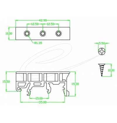 Clip DIN rail clip compatibile per NUC (4 pezzi)
