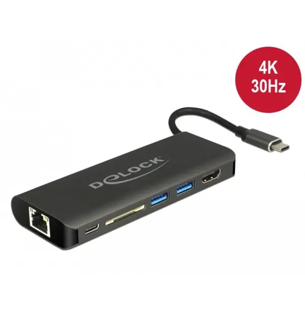 Docking Station HDMI 4K a 30 Hz USB Type-C 3.1, Gigabit LAN e USB PD 