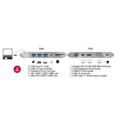 Docking Station USB Type C 3.1 4K 30 Hz bianco