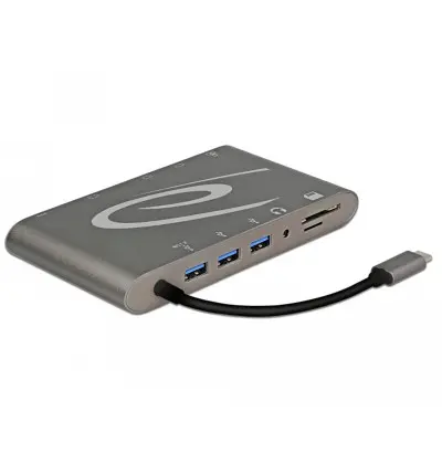 Docking Station USB Type C 3.1 4K 30 Hz grigio