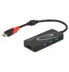 Hub USB 3.1 Gen 1x USB Type-C - 3x USB Tipo-A, lettore di schede SD a 2 slot nero