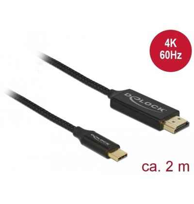Cavo USB Type-C - HDMI (DP Alt Mode) 4K 60 Hz coassiale 2 m Cavo USB Type-C - HDMI (DP Alt Mode) 4K 60 Hz coassiale 2 m