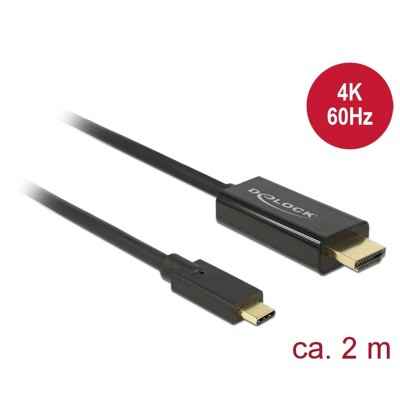 Cavo USB Type-C maschio - HDMI maschio (DP Alt Mode) 4K 60 Hz 2 m nero