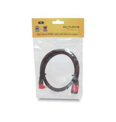 Cavo High Speed HDMI con Ethernet – HDMI A maschio - HDMI A maschio angolato 4K 1 m