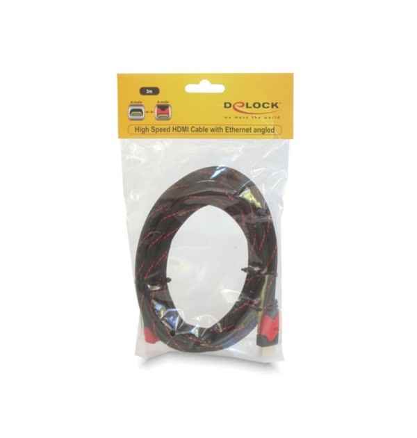 Cavo High Speed HDMI con Ethernet – HDMI A maschio - HDMI A maschio angolato 4K 3 m