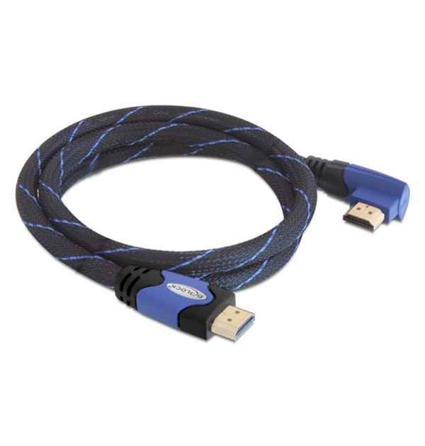 Cavo High Speed HDMI con Ethernet – HDMI A maschio - HDMI A maschio angolato 4K 2 m