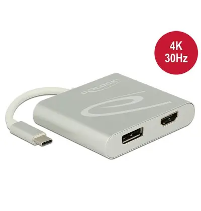 USB Typ-C Splitter - 1x HDMI + 1x DisplayPort 4K 30 Hz