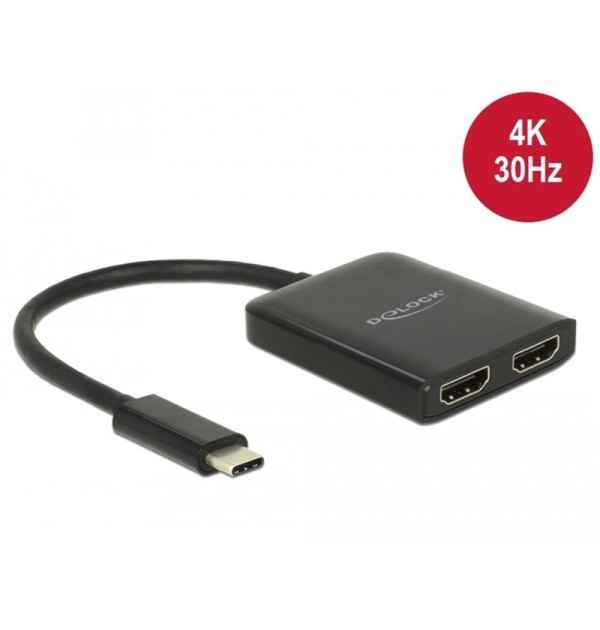 USB Typ-C Splitter - 2x HDMI 4K 30 Hz