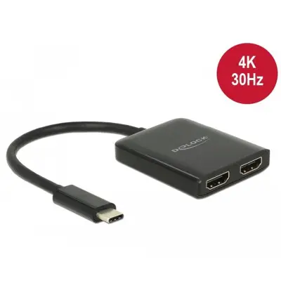 USB Typ-C Splitter - 2x HDMI 4K 30 Hz