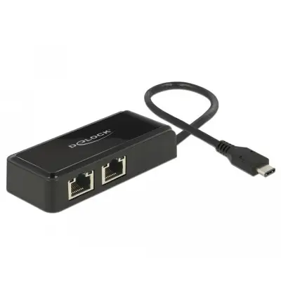 USB Typ-C Adapter - 2x Gigabit LAN 10/100/1000 Mbps 2
